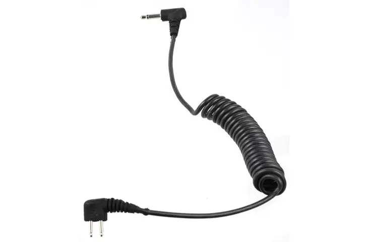 Peltor Audio Input Cable - 3.5mm Mono Plug w/ 12" Curly Cable FL6H-03 w/ Free S&H